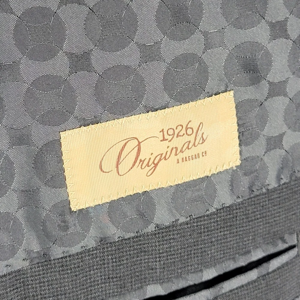 Haggar Men's Sport Coat Blazer Two‎ Button Charcoal Gray Polyester Blend 46R